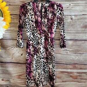 Calvin Klein Cheetah  print dress Woman's 2P Pre-owned